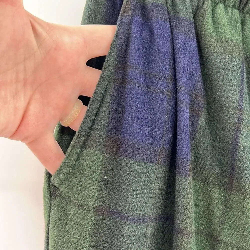 Club Room Men's Fleece Pajama Pants - Green/Blue Plaid - XL - NWT